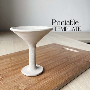 Martini Glass Template: DIY Ceramics Slab Building (PDF Pattern)