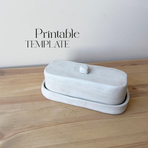 US Butter Stick Dish Template | Ceramics Tools | Slab Building Box | Easy DIY Ceramics | Pottery Templates for Slab Building Tutorial