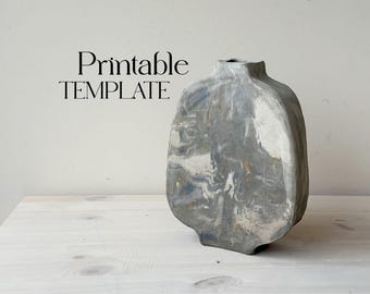 DIY Ceramic Vase Template: Slab Building Pottery Tool (PDF Pattern)