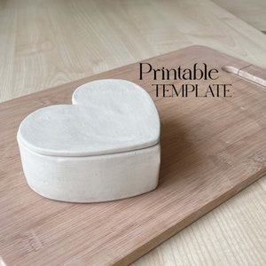 Heart Shape Lidded Jar Template: DIY Pottery Slab Building (PDF Pattern)