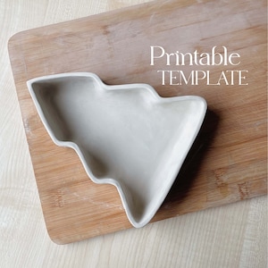 Christmas Tree Plate Template: DIY Pottery Slab Building (PDF Pattern)