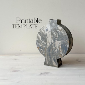 DIY Moon Vase Template: Geometric Slab Building Tutorial (PDF Pattern)