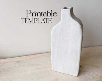 DIY Ceramic Vase Template: Slab Building Pottery Tutorial (PDF Pattern)