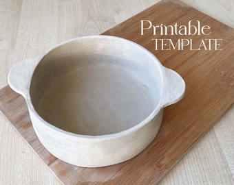 Circle Baking Dish Template | Ceramics Tools | Slab Building Oven Dish | Easy DIY Ceramic Dish | Pottery Templates Slab Building Tutorial