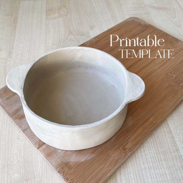 Circle Baking Dish Template | Ceramics Tools | Slab Building Oven Dish | Easy DIY Ceramic Dish | Pottery Templates Slab Building Tutorial