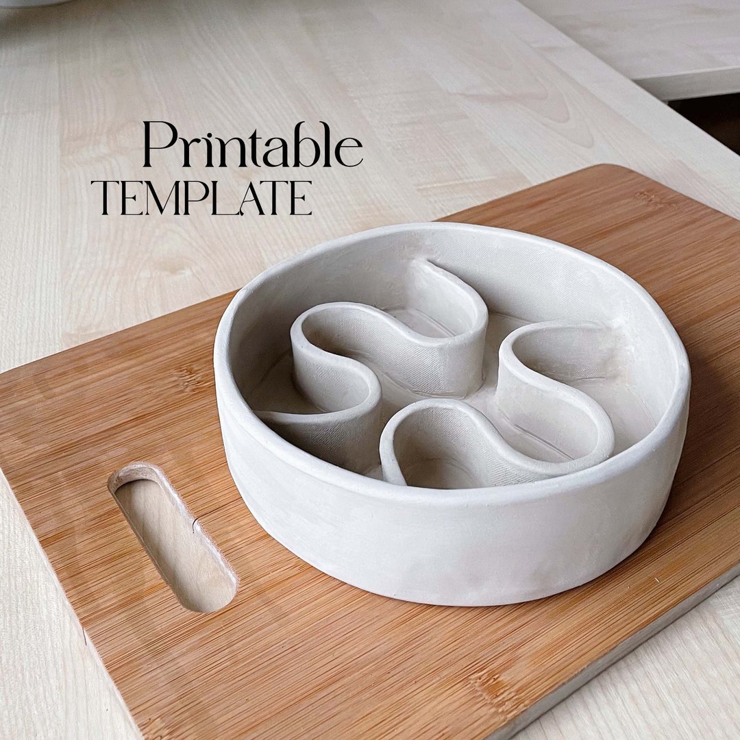 DIY Slow Feeder Dog Bowl Template: Ceramics Slab Building (PDF Pattern ...