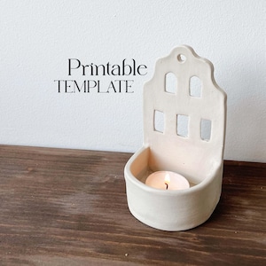 Hanging Tealight House Template: Easy Clay DIY (PDF Pattern)