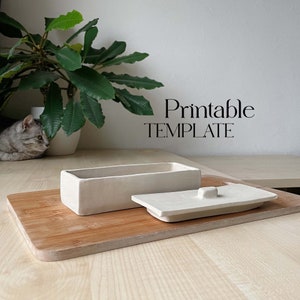 Rectangle Lidded Jar Template: DIY Pottery Slab Building Tutorial (PDF Pattern)