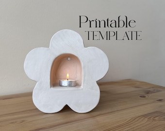 Slab Building Flower Sconce Template: DIY Ceramics Pottery Flower Themed (PDF)