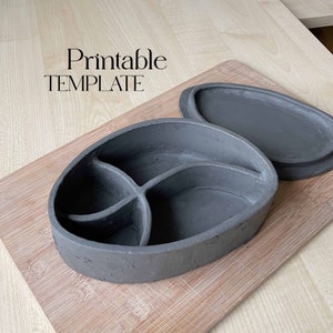 Lidded Jar Pottery Template: DIY Slab Building (PDF Pattern)