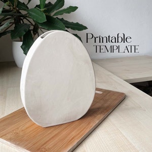 Egg Vase Template: DIY Pottery Slab Building Tutorial (PDF Pattern)