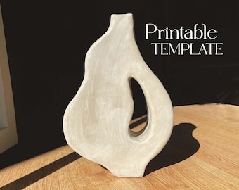 Ceramic Vase Template | Pottery Tools | Slab Building Vessel | Easy DIY Ceramic Vase | Pottery Templates for Slab Building Tutorial