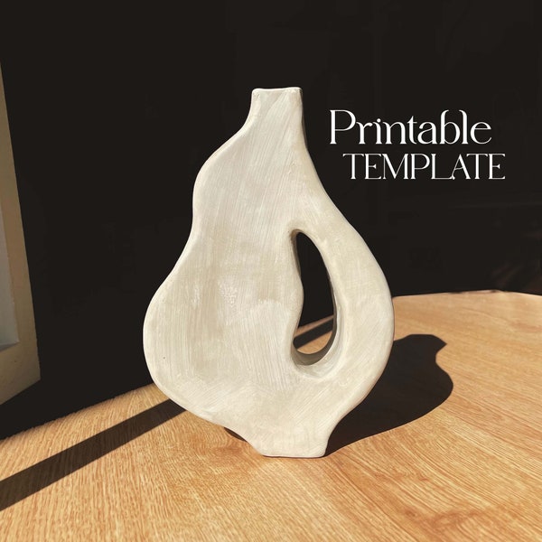 Ceramic Vase Template | Pottery Tools | Slab Building Vessel | Easy DIY Ceramic Vase | Pottery Templates for Slab Building Tutorial