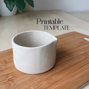 Matcha Bowl Template | Modern Sauciere | Ceramics Tools | Easy DIY Ceramics | Pottery Templates for Slab Building Tutorial