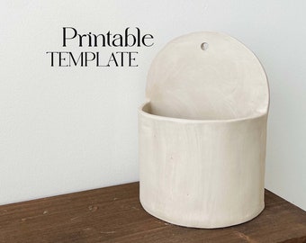 Slab Building Hanging Vase Template: DIY Ceramics Pottery (PDF Pattern)