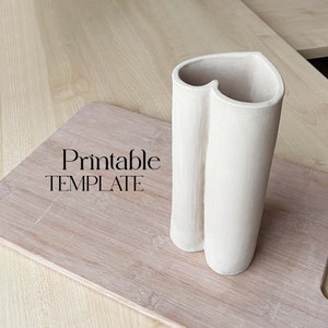 Heart Vase Pottery Template: DIY Slab Building (PDF Pattern)