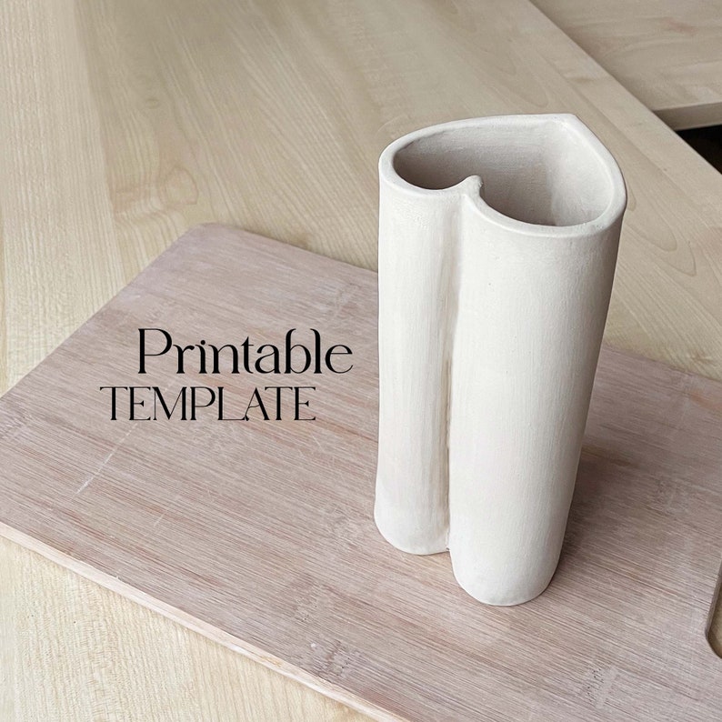 Heart Shaped Vase Template | Valentine's Day Ceramics | Slab Building ...