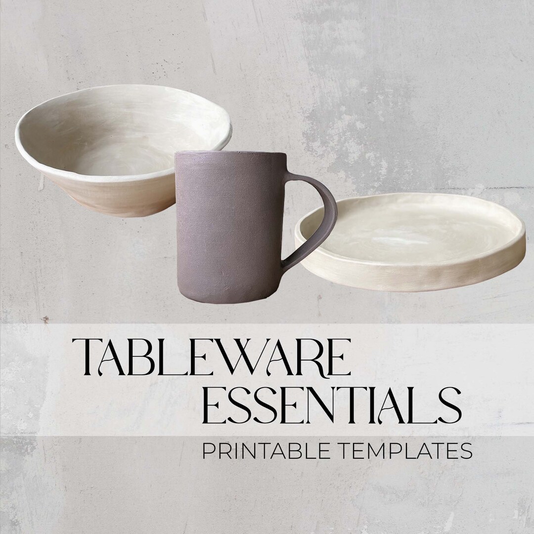 Ceramic Tableware Templates: DIY Mug, Bowl & Plate Tutorials - Etsy