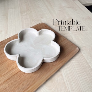 Flower Plate Template | Ceramics Tools | Slab Building Trinket Dish | Easy DIY Ceramic Tableware | Pottery Templates Tutorial