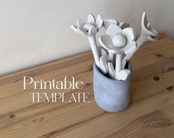 Flower Templates: 10 Different Flowers! DIY Ceramics (PDF Pattern)