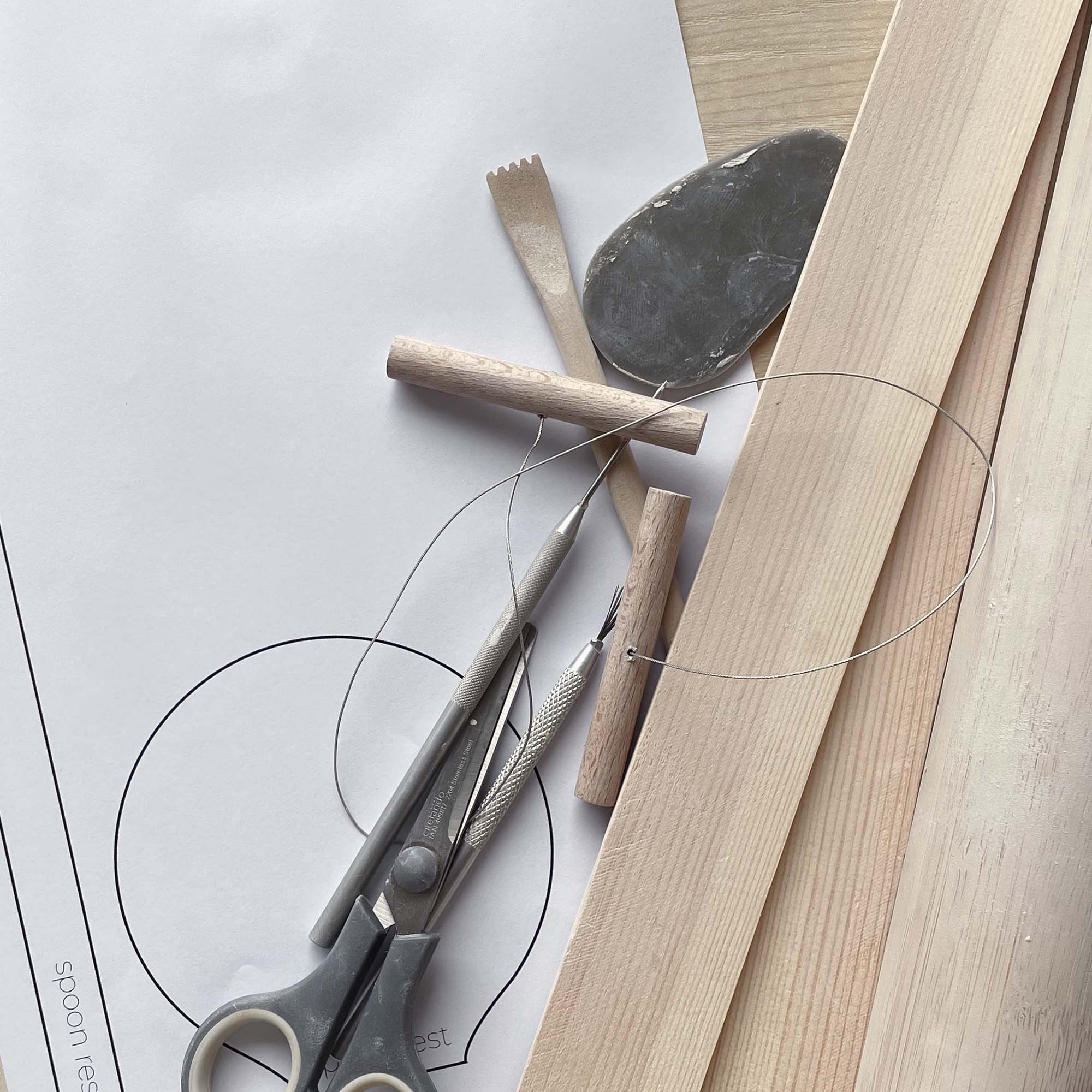 Spoon Rest Template Ceramics Tools Slab Building Tutorial Etsy Australia