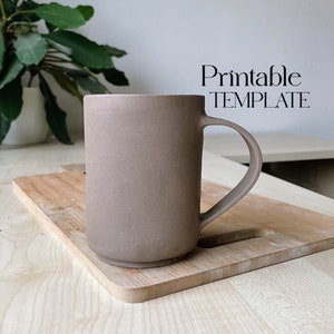 Footed Mug Template | Ceramics Tools | Slab Building Cup | Easy DIY Ceramic Vase | Pottery Templates for Slab Building Tutorial