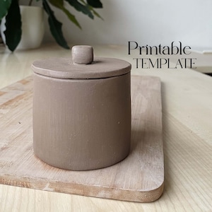 Lidded Box Template | Ceramics Tools | Slab Building Jar | Easy DIY Ceramic Pot | Pottery Templates for Slab Building Tutorial