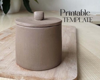 Lidded Box Template | Ceramics Tools | Slab Building Jar | Easy DIY Ceramic Pot | Pottery Templates for Slab Building Tutorial