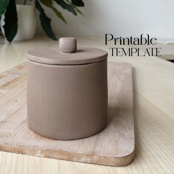 Lidded Box Template Ceramics Tools Slab Building Jar Easy DIY Ceramic Pot  Pottery Templates for Slab Building Tutorial 