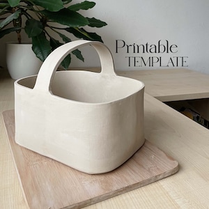 バスケット テンプレート | 陶芸ツール | スラブ ビルディング ボックス | 簡単な DIY 陶器ポット | スラブ ビルディング チュートリアル用の陶器テンプレート