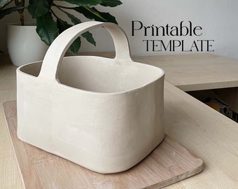 Ceramic Basket Template: DIY Pottery Slab Building (PDF Pattern)