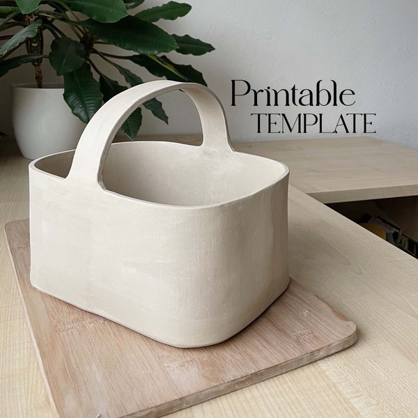 Basket Template | Ceramics Tools | Slab Building Box | Easy DIY Ceramic Pot | Pottery Templates for Slab Building Tutorial