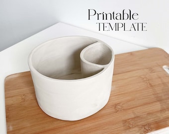 DIY Pottery Chips and Dip Bowl Template: Slab Building Tutorial (PDF)