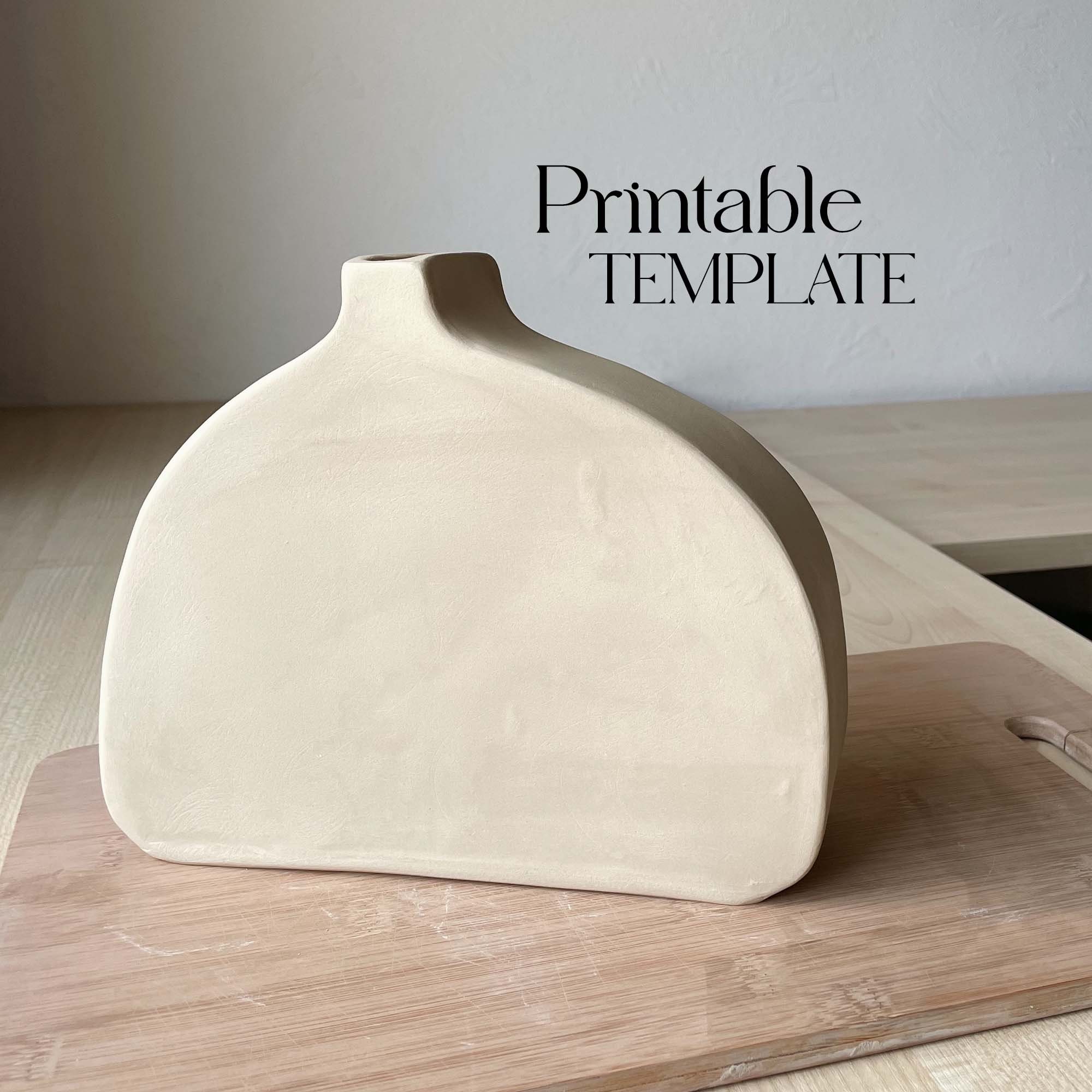 DIY Ceramic Vase Templates: Slab Building Pottery Tutorial (PDF Pattern ...