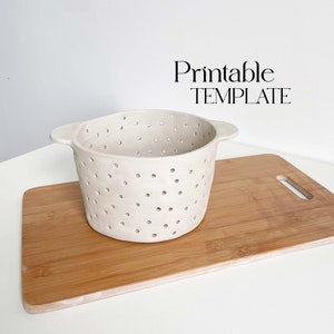 Fruit Bowl Template | Ceramics Tools | Slab Building Strainer Bowl | Easy DIY Ceramic Tableware | Pottery Templates Slab Building Tutorial