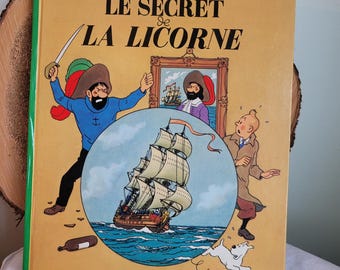 Vintage Tintin Comic Book: Le Secret de la Licorne, 1984 Edition