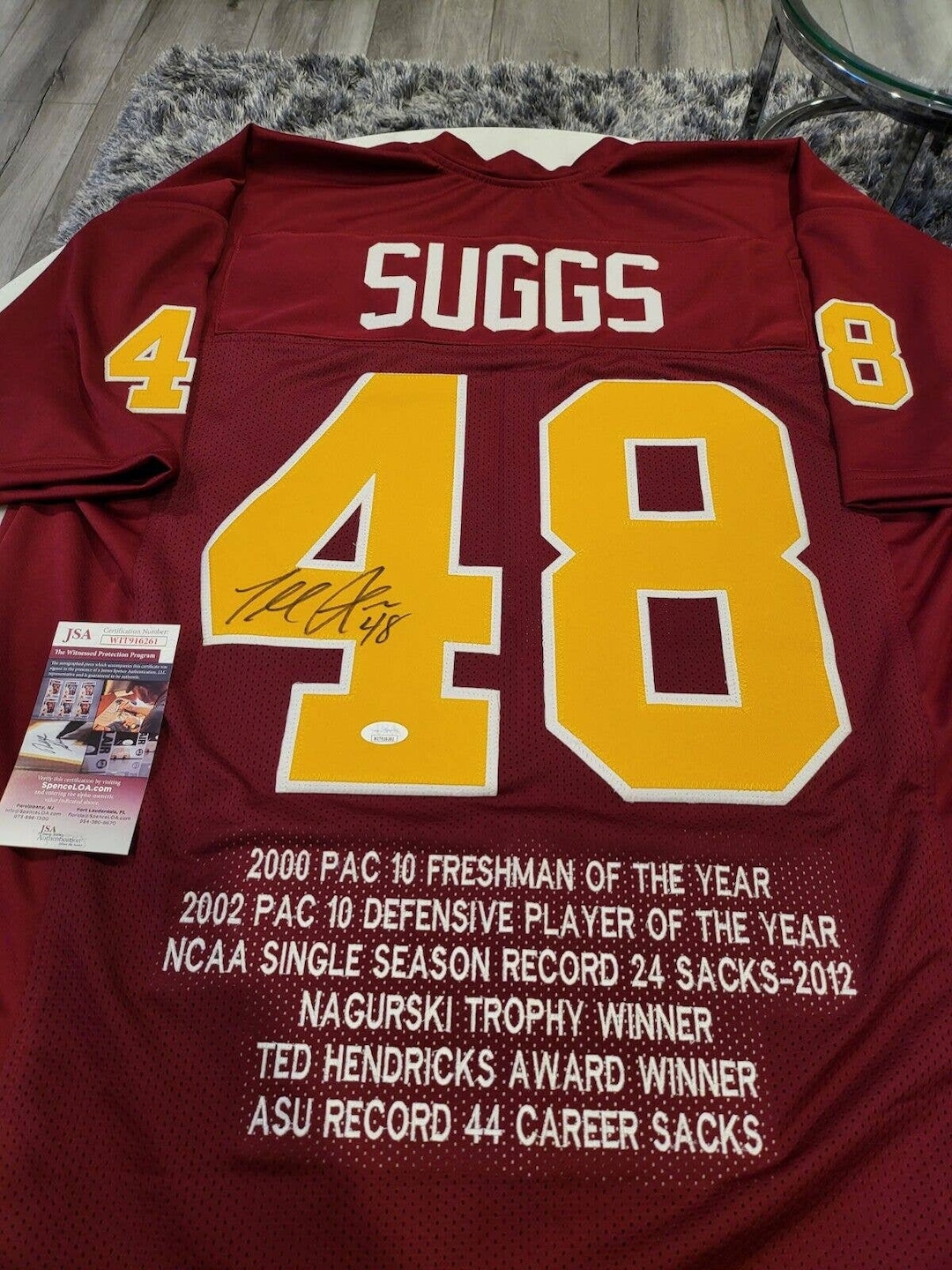 Buy Terrell Suggs Autographed/signed Jersey JSA COA Arizona St Online in  India 