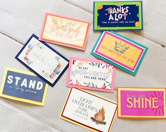 Girls Camp Treat Tags Inspirational | LDS Young Women Pillow Tags | Camp Printable Gift Tags | Secret Sister Gift, Printable Gift Tags (PDF)