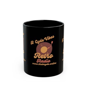 Retro Radio Station 11oz Black Mug