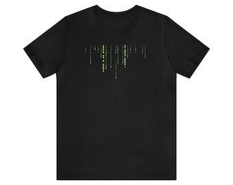 Matrix Code Unisex Jersey Kurzarm-T-Shirt