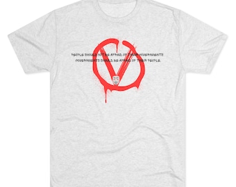 Camiseta unisex de mezcla de tres piezas V de Vendetta