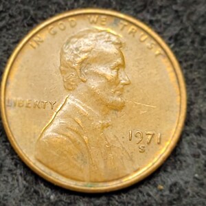 Lincoln penny 1971s DDO on date