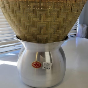 Juego de olla vaporera para arroz glutinoso y cesta de bambú hecha a mano, utensilios de cocina