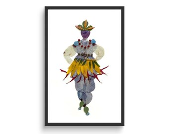 Blue Lady Pressed Flower Petal Arrangement, Photographic Print,  Direct from Artist