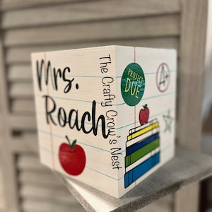 Hoes houten tissuedoos: leraar/therapeut/verpleegkundige/kapper/dansinstructeur... Perfect voor in de klas of waar dan ook!