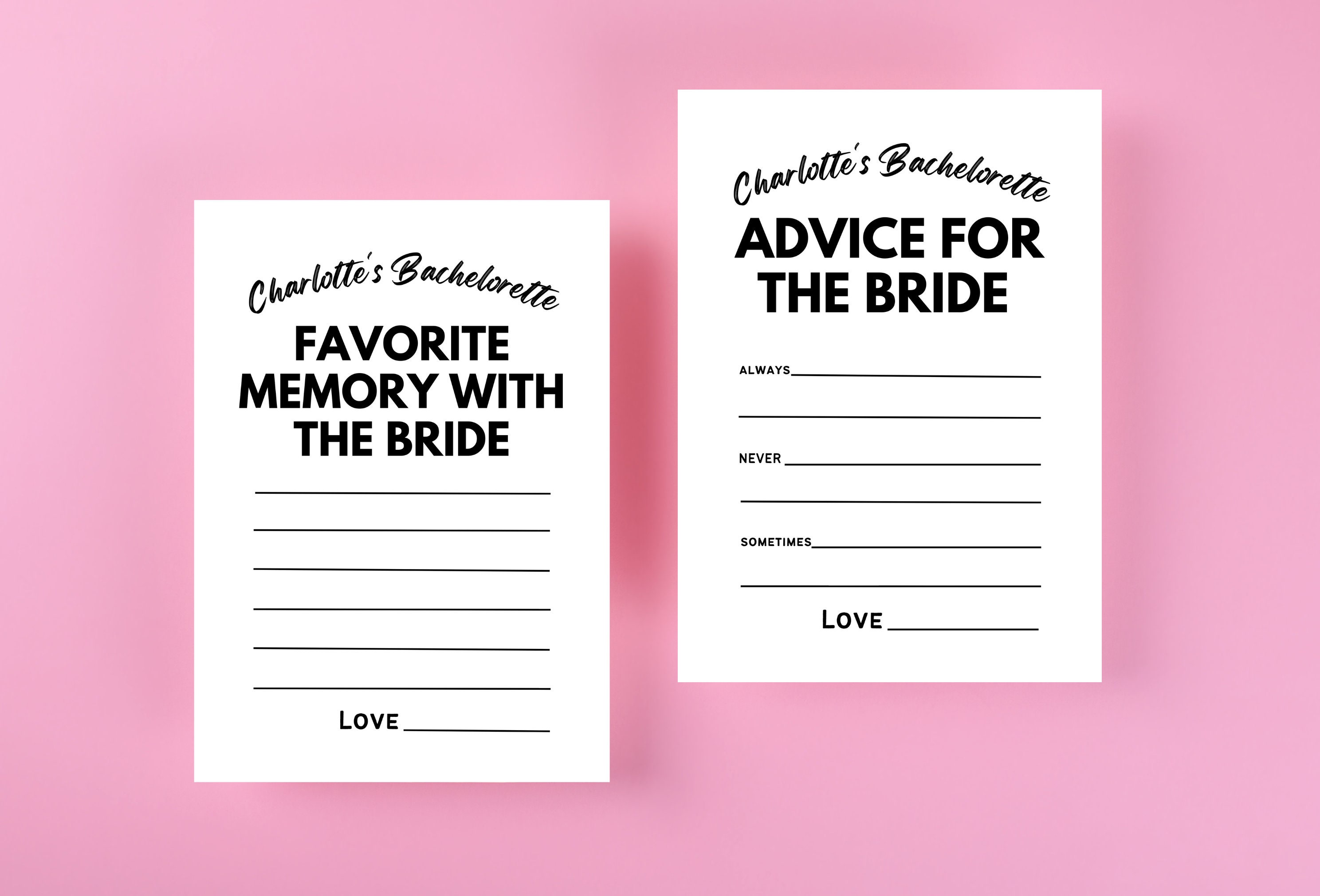 Bachelorette Party Games Bundle, Minimalist, Printable, Edit With Canva ...