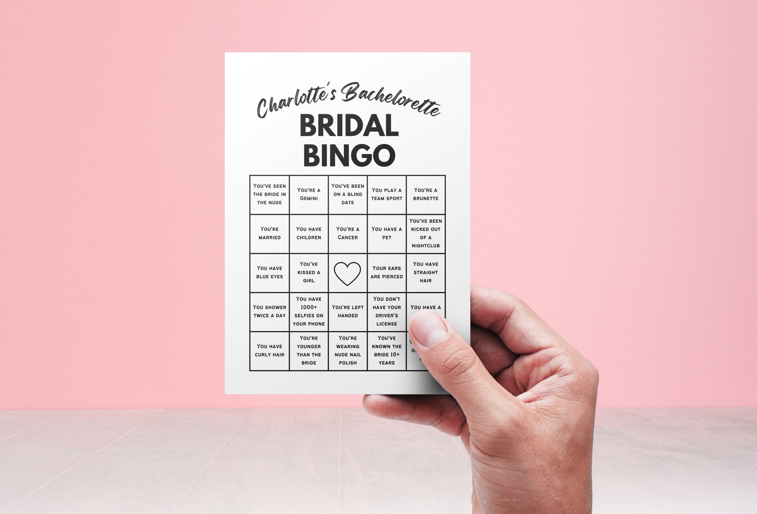 50 Bachelorette Bingo Game Cards, Minimalist Design, Printable, Edit With  Canva, Dirty Game, Hens Party Game, Bridal Shower Ideas - Etsy