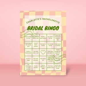 50 Bachelorette Bingo Spielkarten, bedruckbar, bearbeiten mit Canva, Dirty Game, Hennen Partyspiel, Brautparty-Ideen
