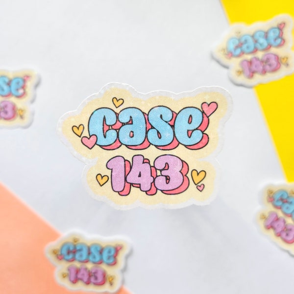 Case 143 Glitter Vinyl Sticker -- Stray Kids (SKZ) Inspired