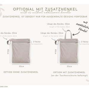 Personalized wet bag/daycare wet bag, waterproof for spare clothes, ideal as a gift for birth, birthday, water-repellent with name image 9